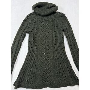 Sleeping on Snow Anthropologie Sweater Womens S/P Eldora Tunic Green Moss